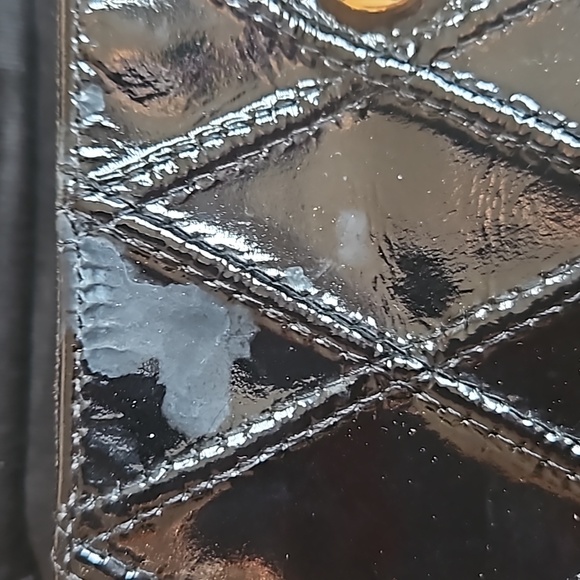 Jane Shilton Black Patent Leather Handbag/Shoulder Bag Vtg - Picture 8 of 8